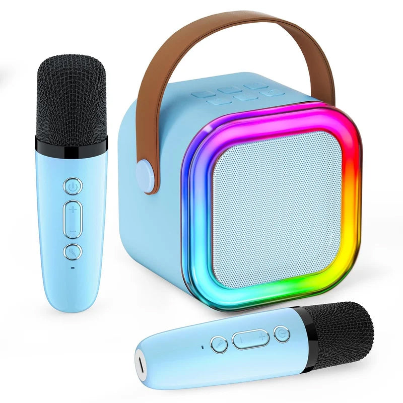 Mini Karaoke Set with Wireless Microphones | Powerful Sound & Fun for Kids' Parties and Family Gatherings