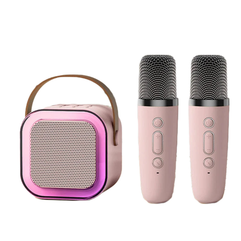 Mini Karaoke Set with Wireless Microphones | Powerful Sound & Fun for Kids' Parties and Family Gatherings