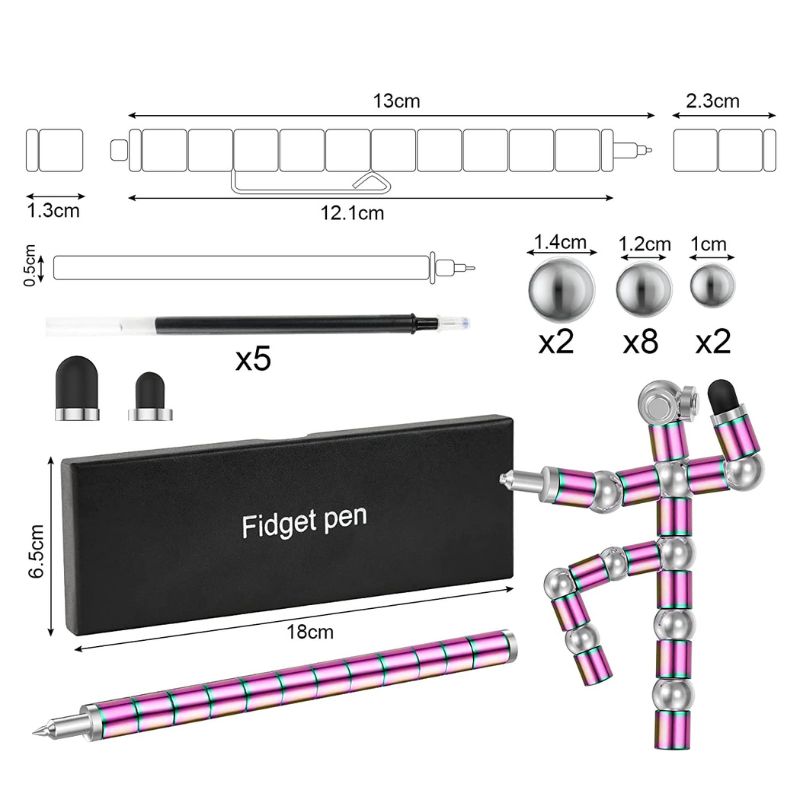 Magnetic Fidget Pen – Creative Magnetic Pen Toy for Stress Relief, Focus & Office Fun