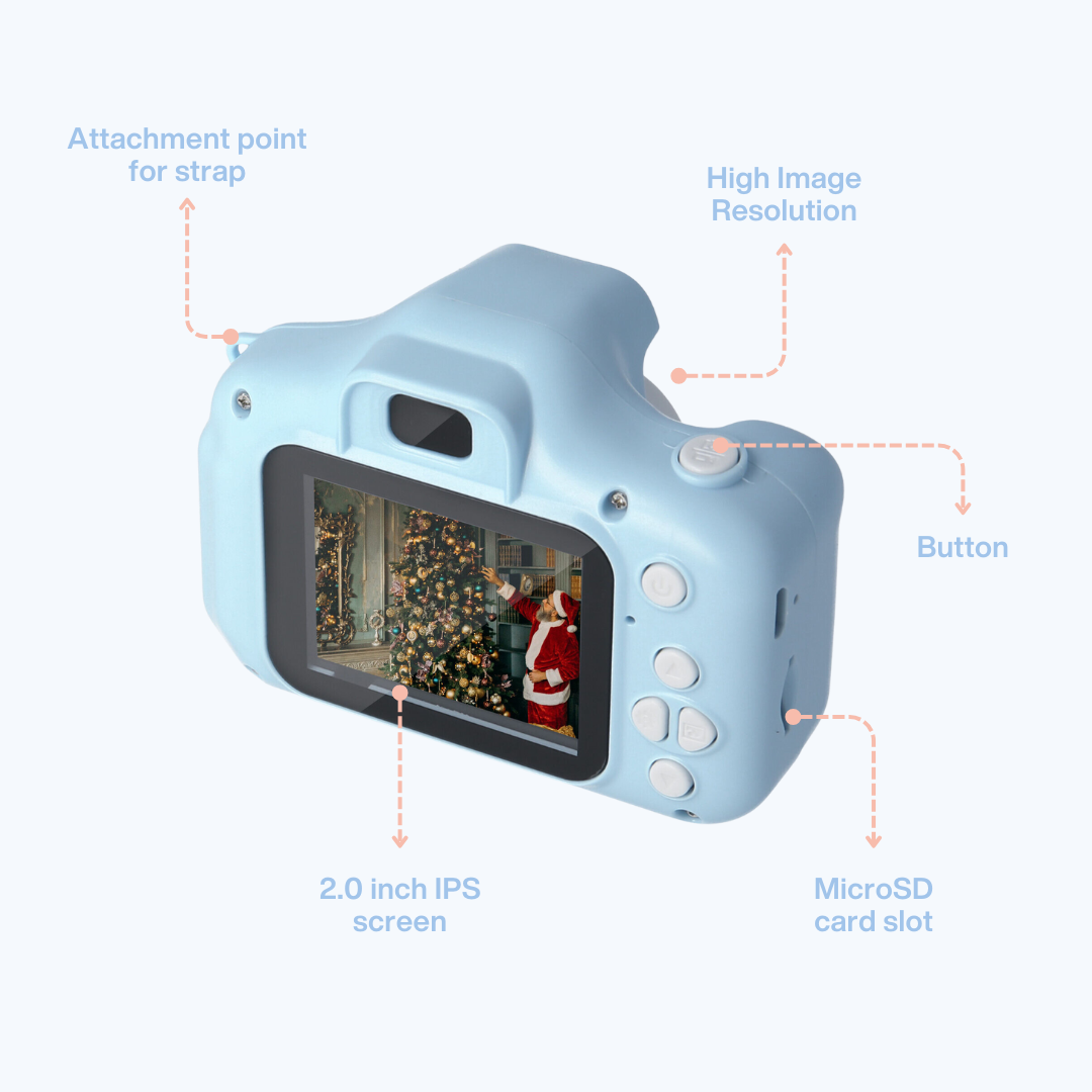 Durable Children's Camera for Kids - Waterproof, Shockproof, Easy to Use, Fun Photography for Ages 3+