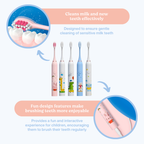 Electric Toothbrush for Kids - Rechargeable, Soft Bristles, Fun Design, Suitable for Ages 3-12