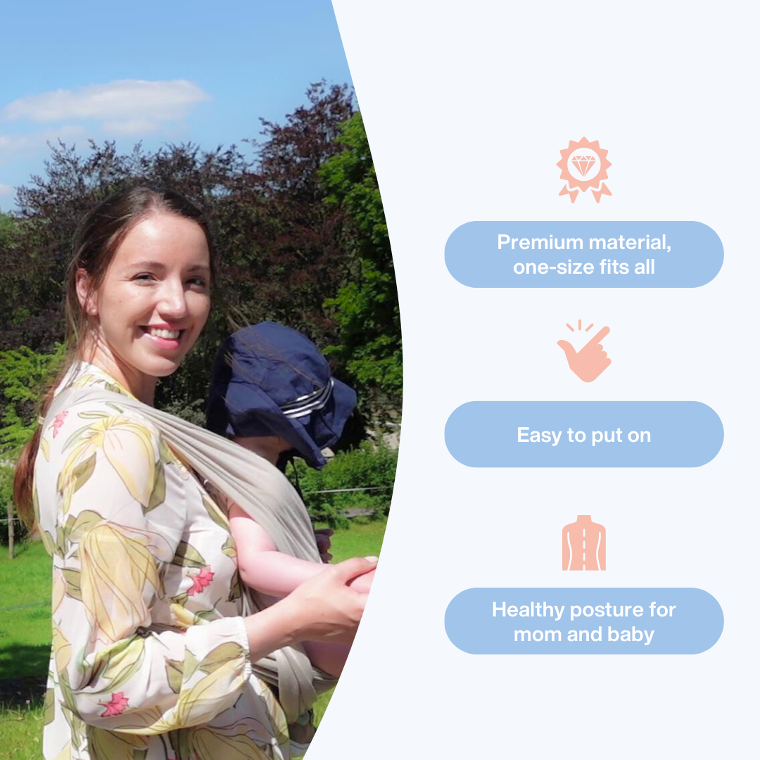 Adjustable Baby Sling Carrier for Infants - Comfortable Babywearing Solution for Parents on the Go