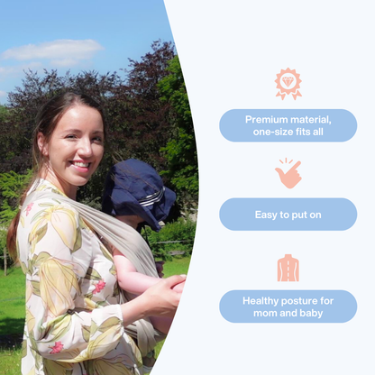 Adjustable Baby Sling Carrier for Infants - Comfortable Babywearing Solution for Parents on the Go