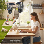 4K Wireless 360 Outdoor Security Camera | Solar-Powered, 360° Rotation & Smart Detection for Home Surveillance