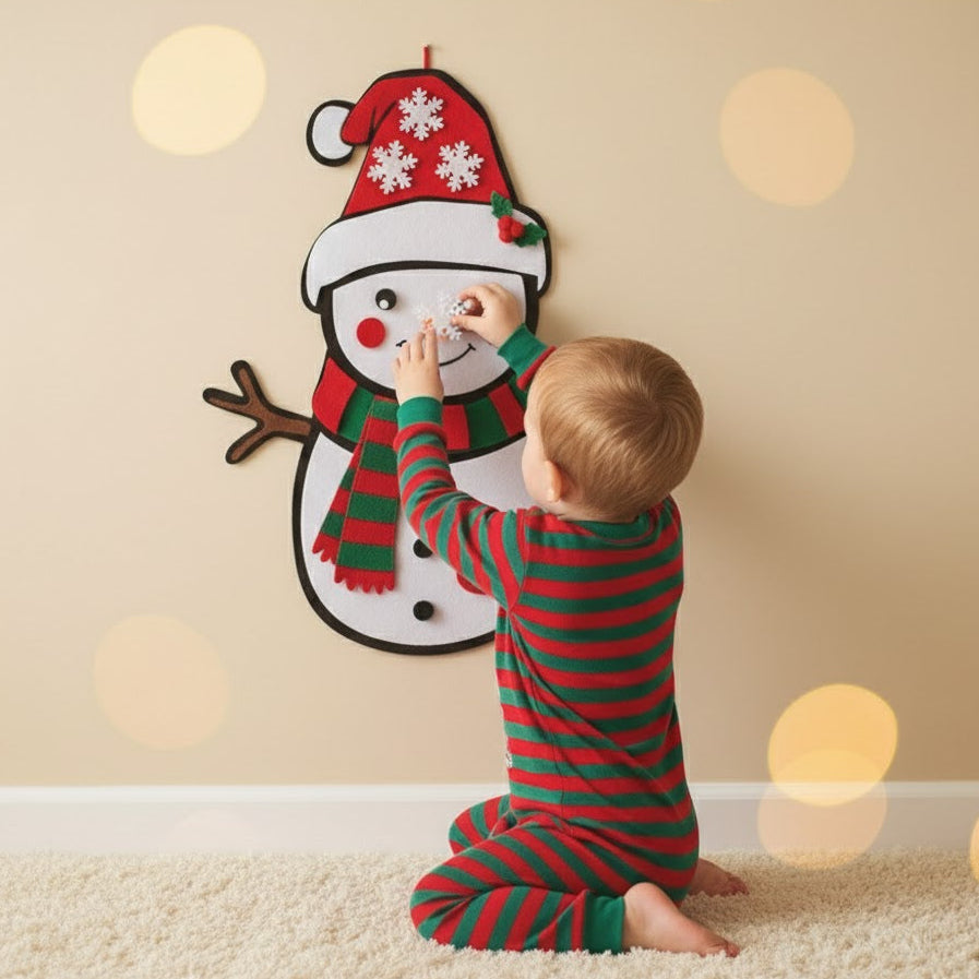Montessori Chrismas Tree For Kids With Lights - Interactive Wall Toy For Toddlers