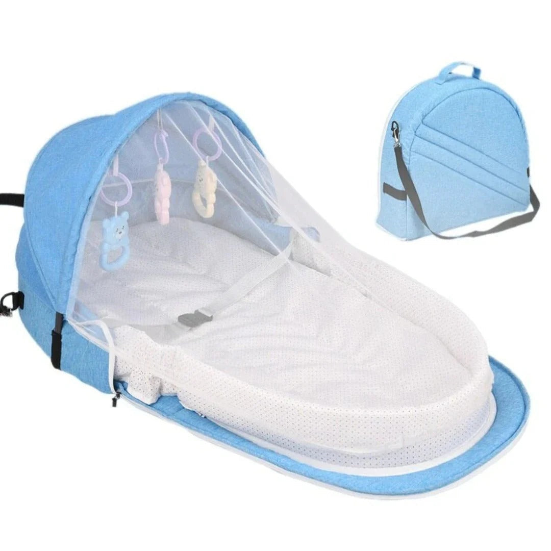 Baby Travel Cot with Mosquito Net | Lightweight, Portable & Ideal for Travel, Visits & Outdoor Use