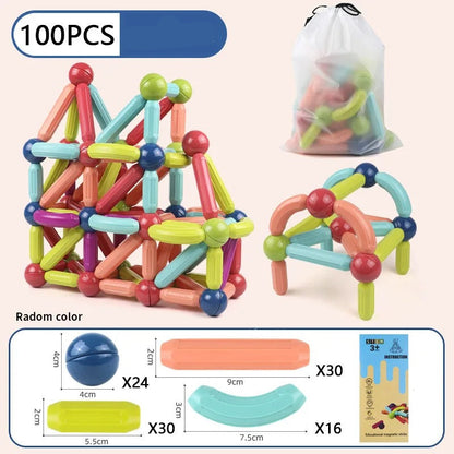 MysticBlocks™ | Magnetic Building Blocks Set | Colorful Construction Toys for Creative Play & STEM Learning