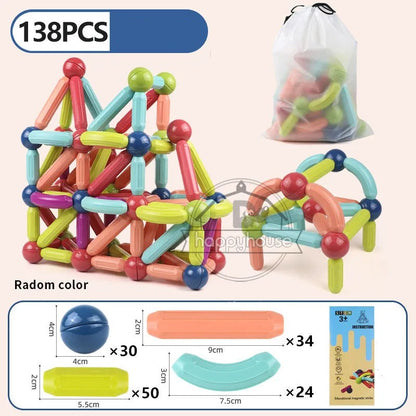 MysticBlocks™ | Magnetic Building Blocks Set | Colorful Construction Toys for Creative Play & STEM Learning