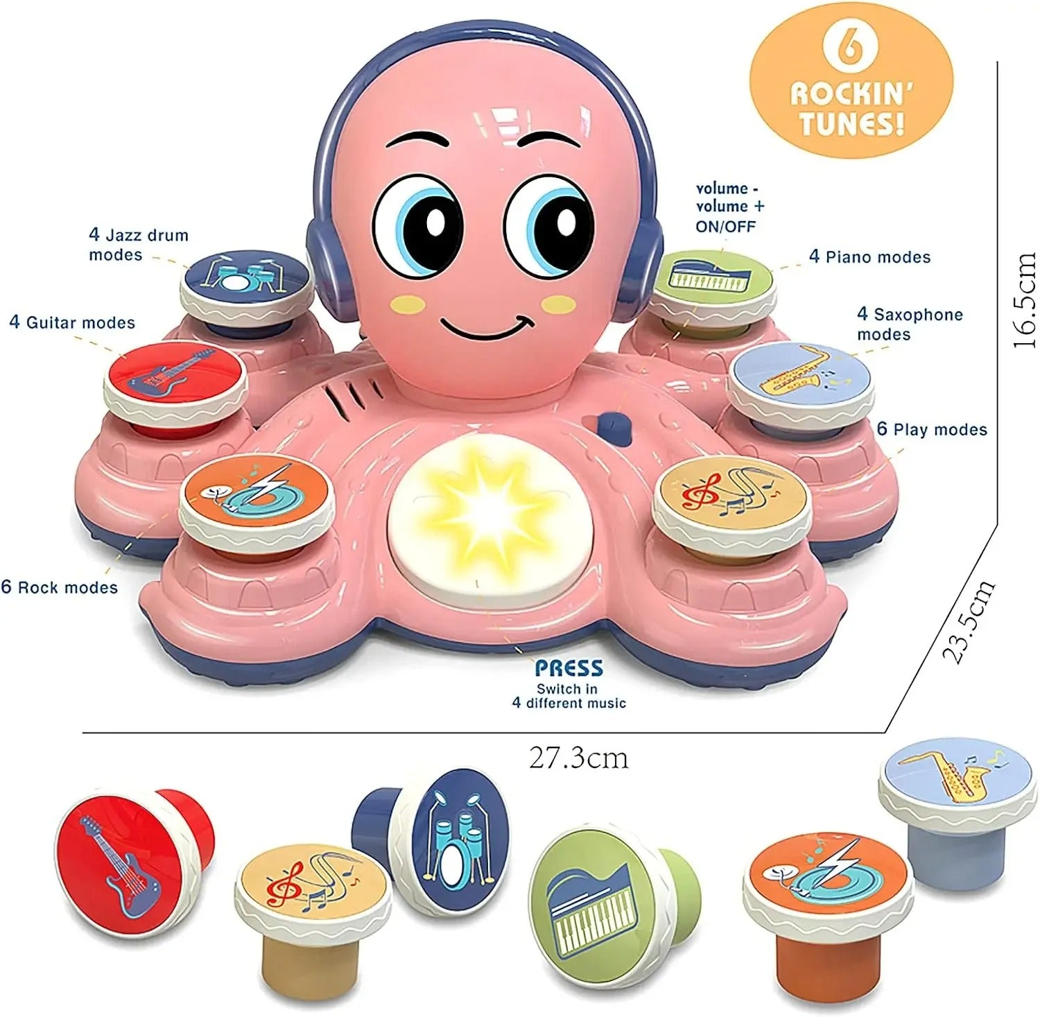 Musical Octopus Toy | Interactive, Educational & Stimulating for Toddlers and Preschoolers