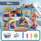 Magnetic Building Sticks Set - Creative Magnet Toys for Kids - STEM Educational Construction Toys for Imaginative Play