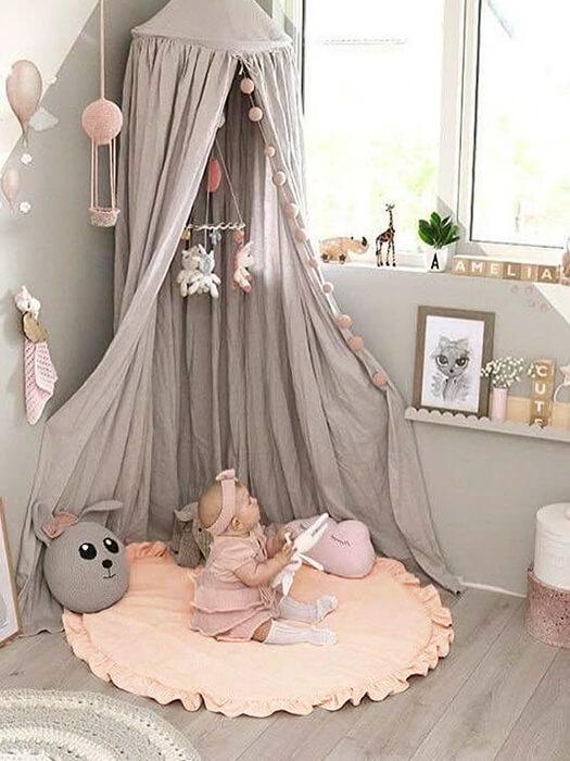 Ruffle Edging Baby Mat Rug