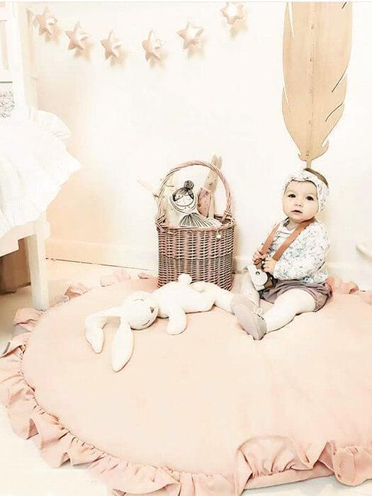 Ruffle Edging Baby Mat Rug