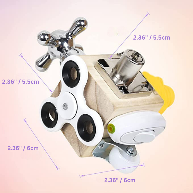 Montessori Learning and Educational Busy Cube for 2, 3, 4 year old