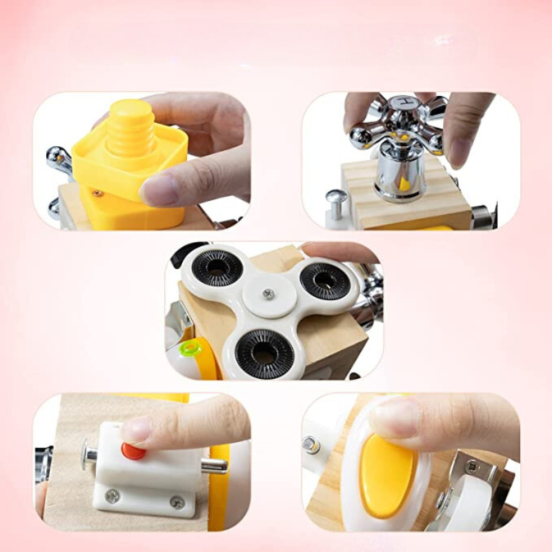 Montessori Learning and Educational Busy Cube for 2, 3, 4 year old