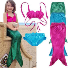 3pcs. Swimmable Mermaid Outfit For Little Girl - Balma Home