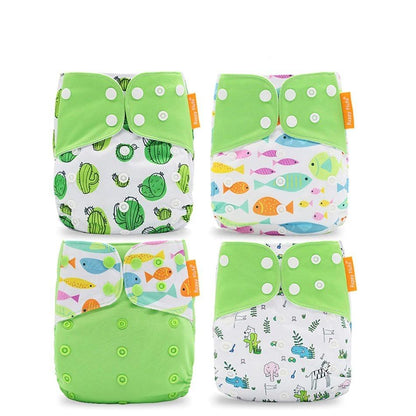 4 Pcs Fast Dry Reusable Napies Set