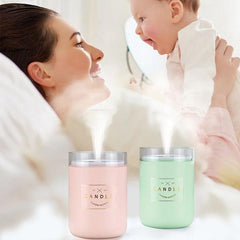 Himist 280ML Ultrasonic Candle Air Humidifier Purifier With Romantic Soft Light Essential Oil Diffuser