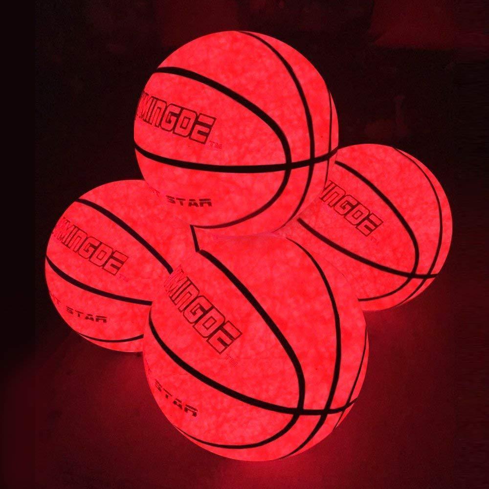 Glow In The Dark High Bright LED Light Up Basketball + Luminous Basketball Net Set - Balma Home