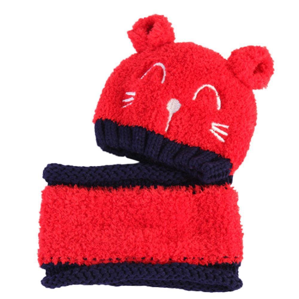Adorable Toddler Winter Hooded Cap Scarf - Balma Home