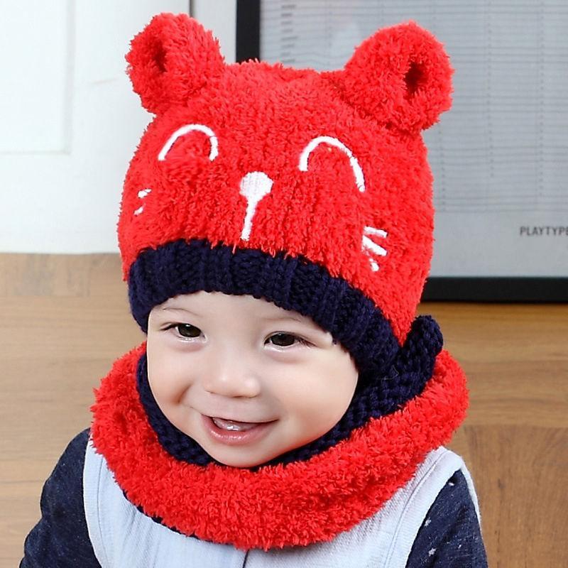 Adorable Toddler Winter Hooded Cap Scarf - Balma Home