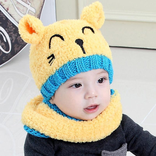 Adorable Toddler Winter Hooded Cap Scarf - Balma Home