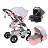 Image of 3 in 1 Prams Travel Systems Baby Stroller with Car Seat