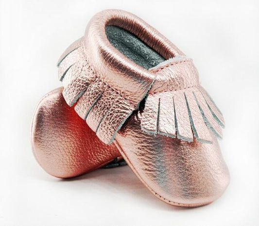 Baby Moccasins (Rose Gold, Gold, Silver) - Balma Home