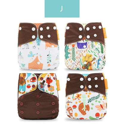 4 Pcs Fast Dry Reusable Napies Set
