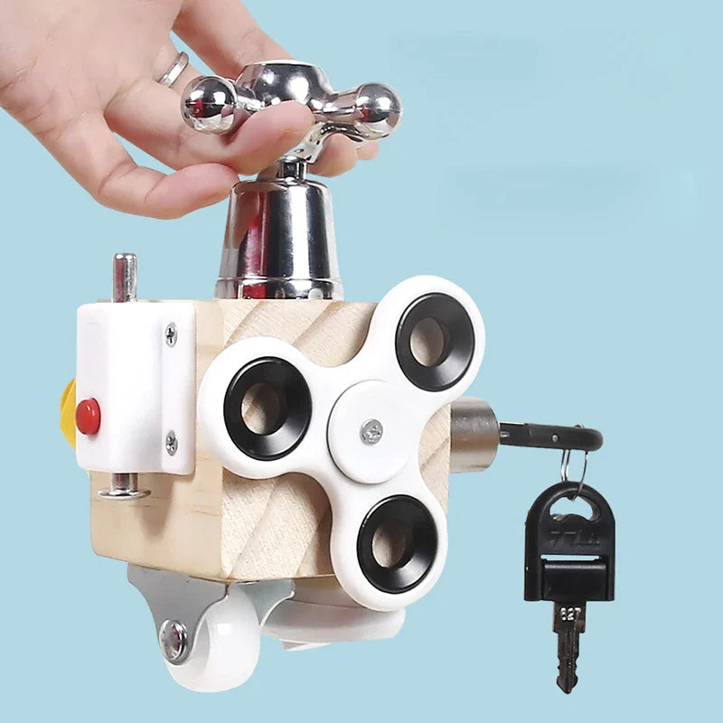 Montessori Learning and Educational Busy Cube for 2, 3, 4 year old