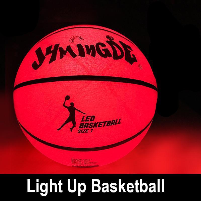 Glow In The Dark High Bright LED Light Up Basketball + Luminous Basketball Net Set - Balma Home