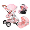 Image of 3 in 1 Prams Travel Systems Baby Stroller with Car Seat