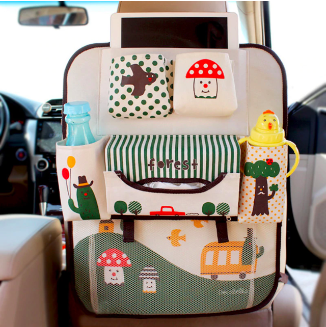Backseat Organizer for Kids Colorful Hanging Car Storage - Balma Home