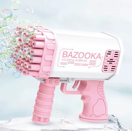 Bazooka Bubble Gun Flash Light Automatic Bubble Gun Blower Outdoor Toys Soap Blowing