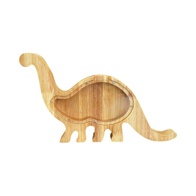 Wooden Money Box For Kids Coin Piggy Bank Desktop Ornament Animal Coin Storage