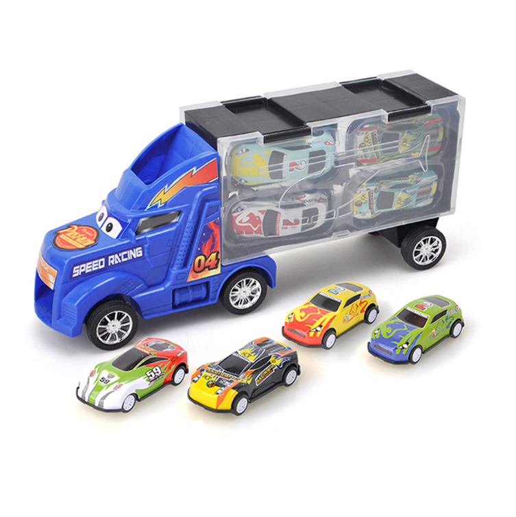 Big Transport Truck For Kids Vehicles Toys With Mini Diecast Cars Model Toy Trucks For Children