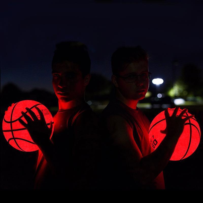 Glow In The Dark High Bright LED Light Up Basketball + Luminous Basketball Net Set - Balma Home