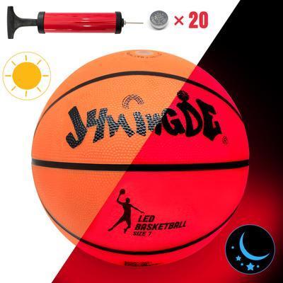 Glow In The Dark High Bright LED Light Up Basketball + Luminous Basketball Net Set - Balma Home