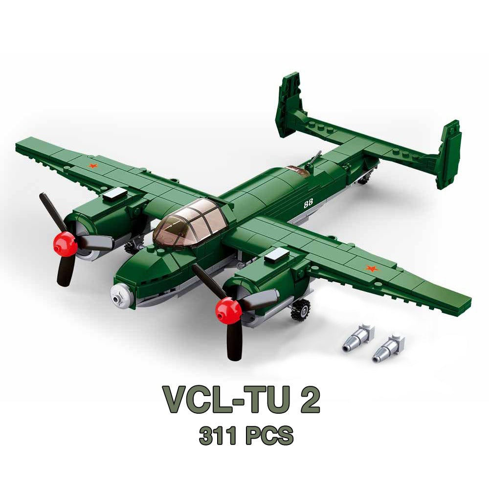 Military Vehicles Plane and Bomber WWII US Army Marines Swat Special forces German Soldier Weapon Model Building Blocks Brick