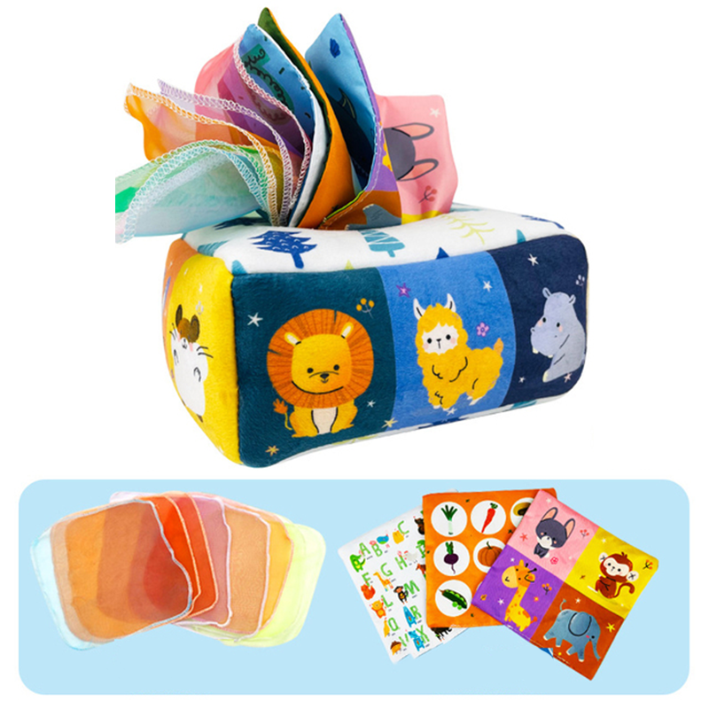 Montessori Toddler Sensory Tissue Box for 1, 2, 3, 4 years old