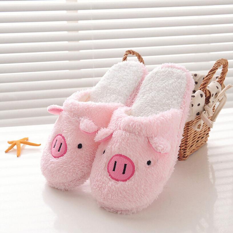 Soft Pink Pig Slippers