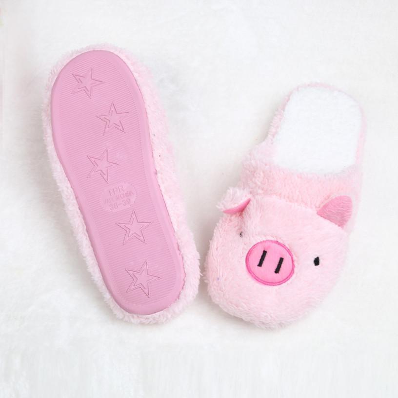 Soft Pink Pig Slippers