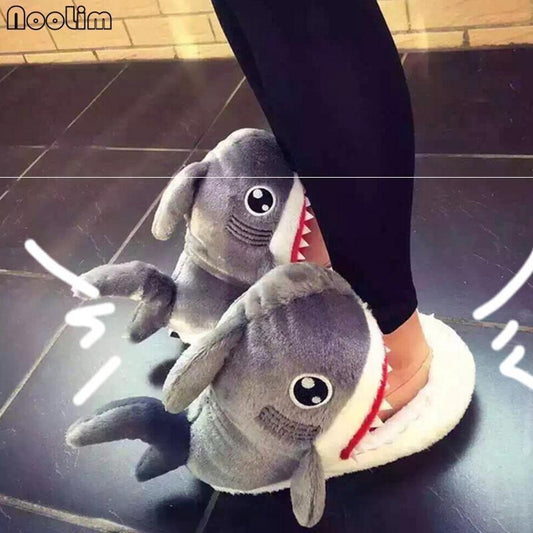 Fuzzy Shark Slippers - Balma Home