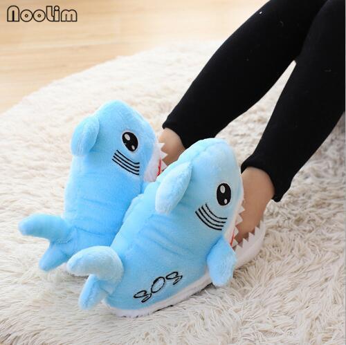 Fuzzy Shark Slippers - Balma Home