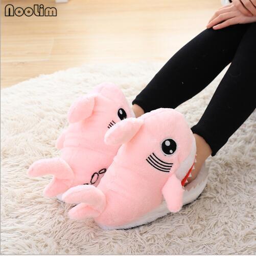 Fuzzy Shark Slippers - Balma Home