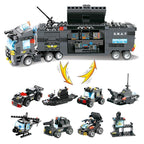 8 IN 1 Robot Aircraft Car City Police SWAT Building Block - Balma Home