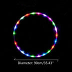 35''to 24" 24 to 10-LED Lights Glow in Dark Hula Hoop - Balma Home