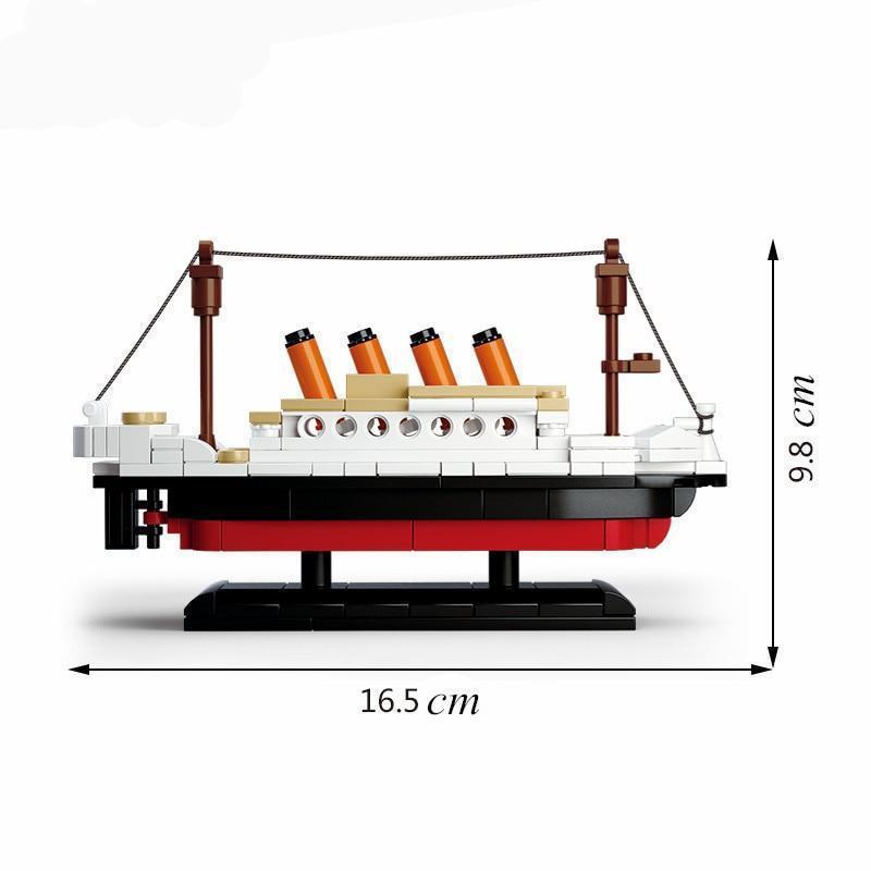 Toy titanic ship building blocks educational toy for 6+ age baby on sale