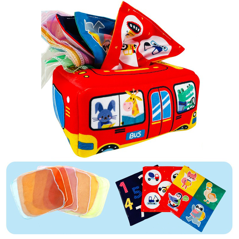 Montessori Toddler Sensory Tissue Box for 1, 2, 3, 4 years old