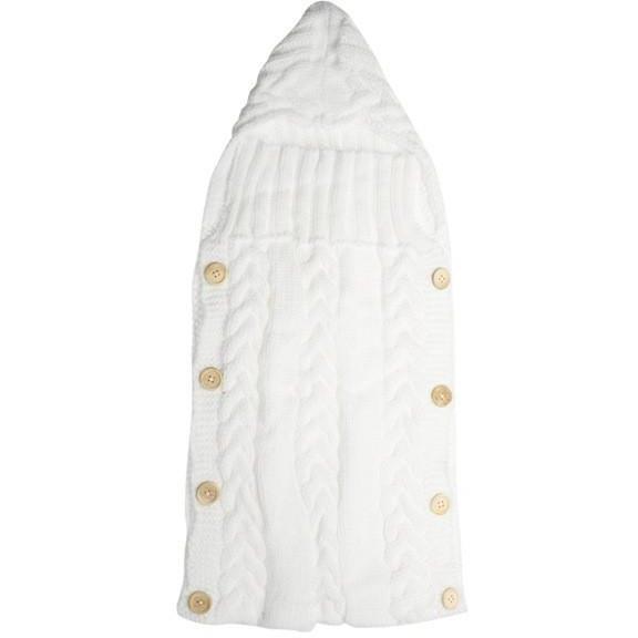 Warm Knitted Swaddle Sleeping Bag For Babies