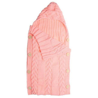 Warm Knitted Swaddle Sleeping Bag For Babies